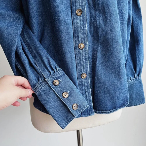 NWT KITTENISH | Casual Friday Denim Button Down | Multiple Sizes - Picture 6 of 8